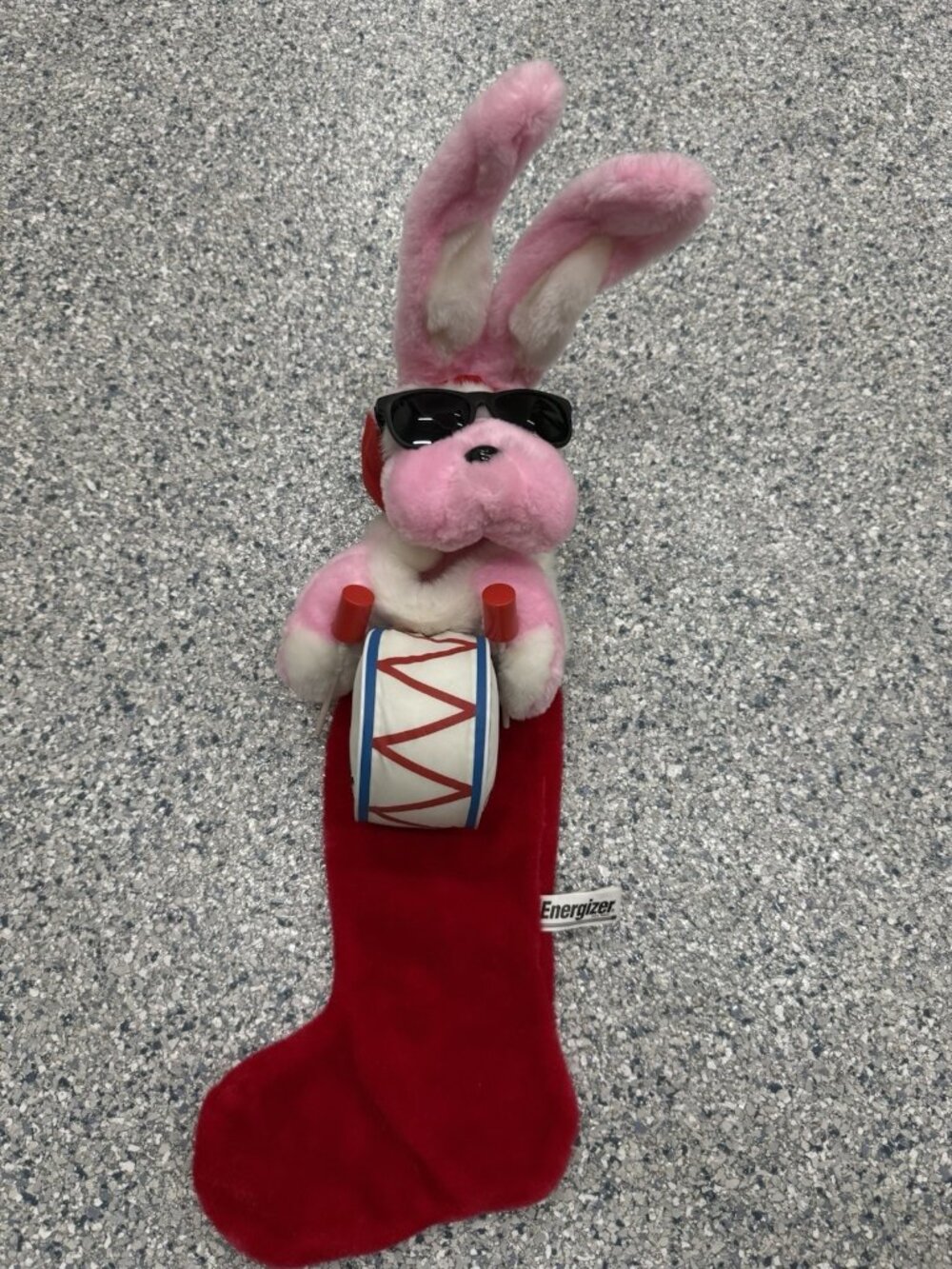 Vintage Energizer Bunny Christmas Stocking 1992 27" Plush Stuffed Animal